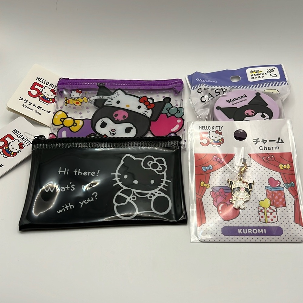 Kuromi Hello Kitty 50th Anniversary Bundle of 4 Items